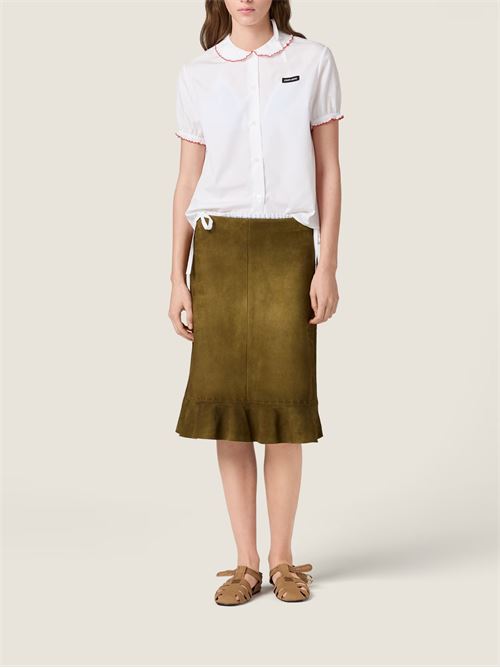 Camicia in popeline ricamata MIU MIU | MK2038197FF03DU